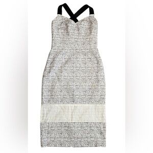 Elegant Black and White Patterned Dress